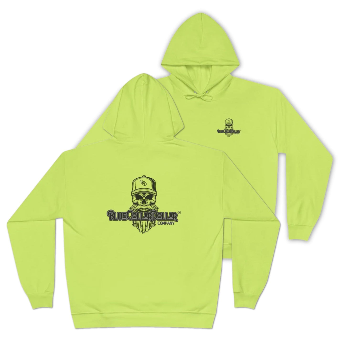 Blue Collar Dollar Logo Hi-Viz Safety Hoodie
