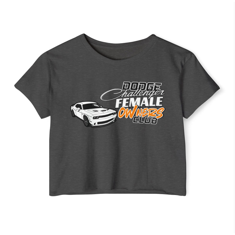 Crop Top - Dodge Challenger Female Owners Car Club Logo