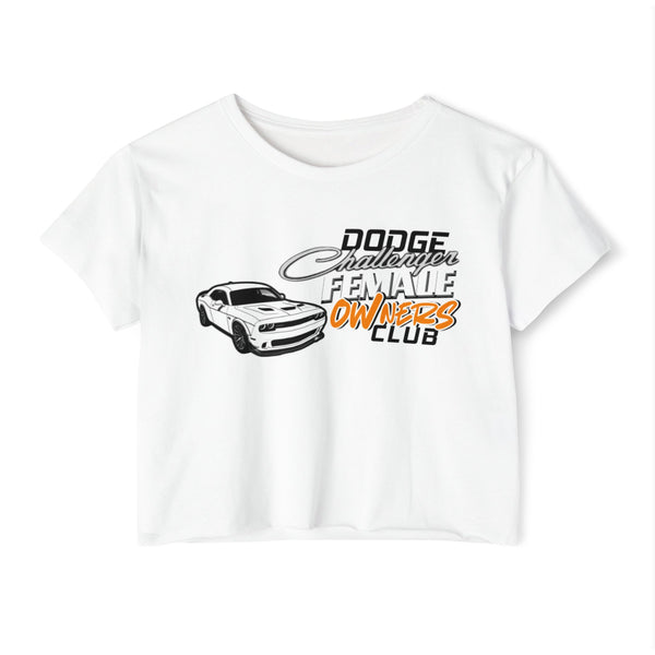 Crop Top - Dodge Challenger Female Owners Car Club Logo