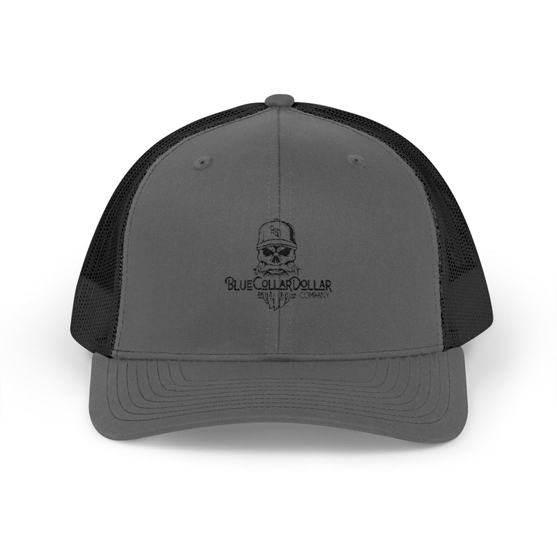 Embroidered "Blue Collar Dollar Logo" Black Stitch - Richardson 112 Snapback Trucker Hat