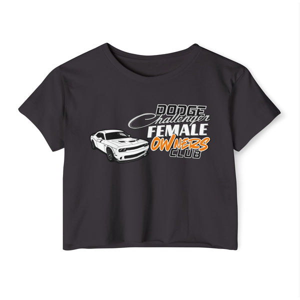 Crop Top - Dodge Challenger Female Owners Car Club Logo