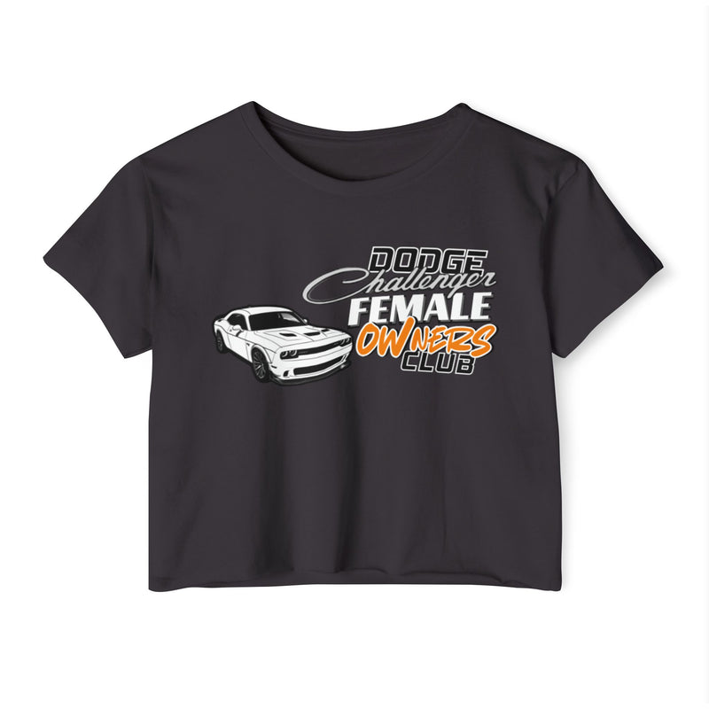 Crop Top - Dodge Challenger Female Owners Car Club Logo