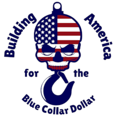 STICKER - Building America for the Blue Collar Dollar (White)